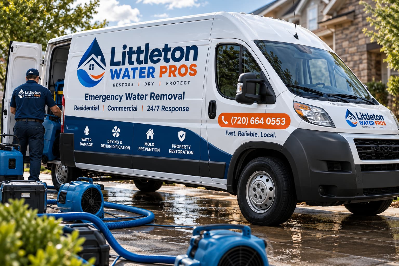 Littleton Water Pros emergency response van serving Littleton, CO